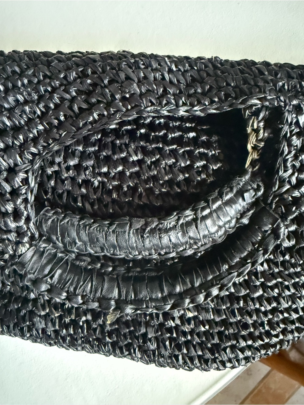 Flora Bella Napa Soft Tote |Raffia Summer Bag Boho Chic Leather Braided Handles - Picture 14 of 14